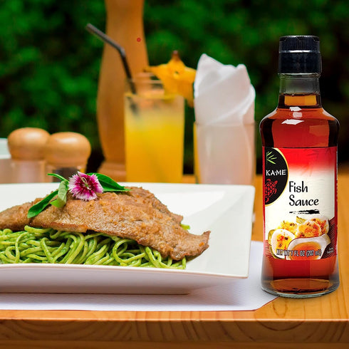 KA-ME Authentic Asian Fish Sauce, Gluten-Free, No Preservatives, 7 fl oz (Pack of 2)