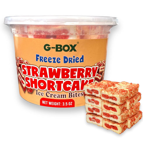 G-BOX Freeze Dried Ice Cream| Crunch Strawberry Shortcake Ice Cream Bites -
