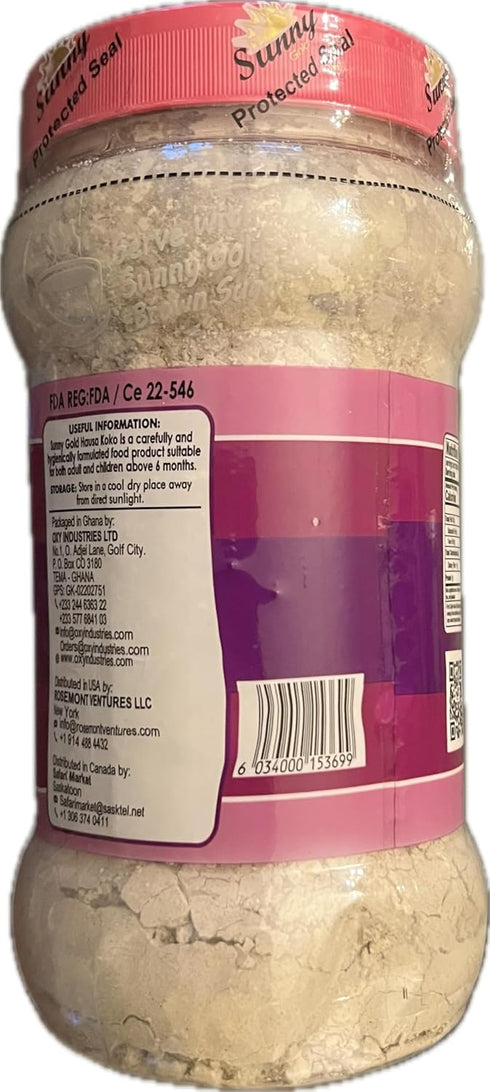 Sunny Gold 500g (1.1lbs) Hausa Koko Millet Porridge Powder, Traditional African Breakfast Mix with Ginger and Cloves