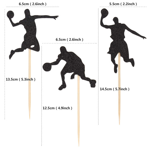 24PCS NBA Star Basketball Player Cupcake Toppers - Sport Theme Party Decor Supplies