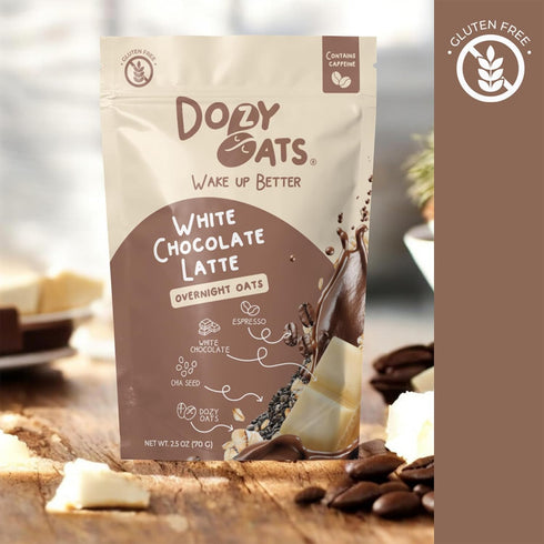 Dozy Packets, 9-Pack Oats Overnight Oatmeal Chocol'oat Lovers Variety Box with Rolled Oats, Chia Seeds, and Date