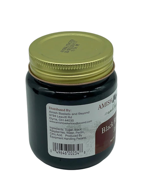 9 oz 2 Amish Baskets Black Raspberry Jam Non GMO Vegan All Natural - - Jars