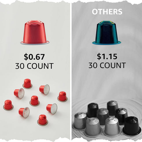 120 Count, 100% Cellini Caff Melodico Aluminum Nespresso Pods, Dark Roast Coffee Capsules, Nespresso Original Machine