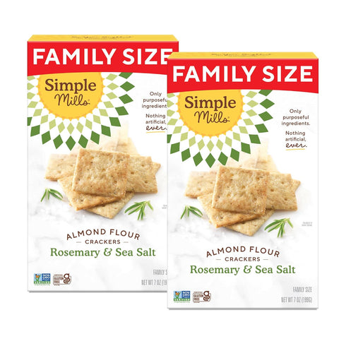 Simple Mills Almond Flour Crackers, Family Size, Rosemary & Sea Salt -