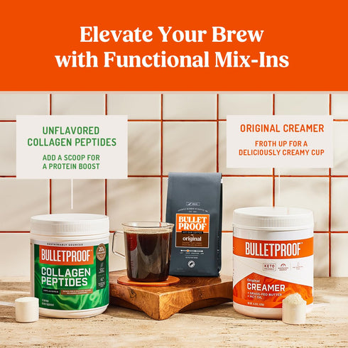 12 (Pack 3), Bulletproof The Mentalist Medium-Dark Roast Whole Bean Coffee, Ounces of Clean Coffee Tested for Toxins