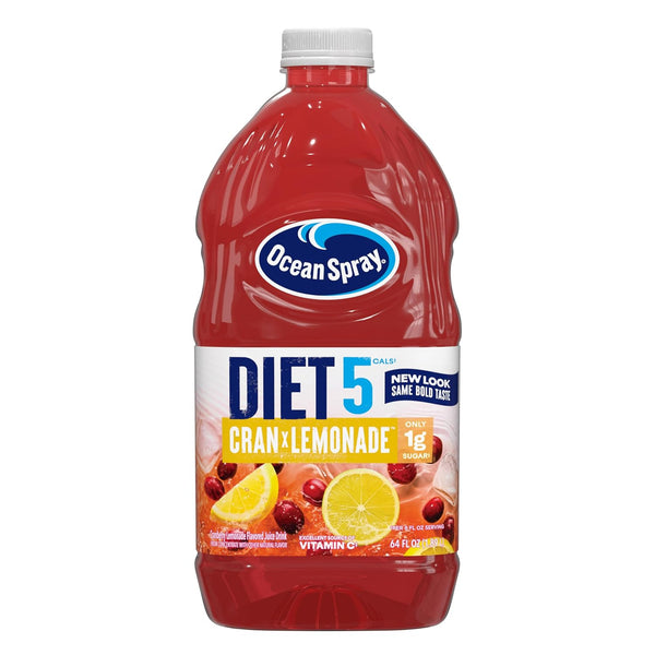 Ocean Spray Diet Cran-Lemonade Cranberry Lemonade Juice Drink, 64 Fl Oz Bottle
