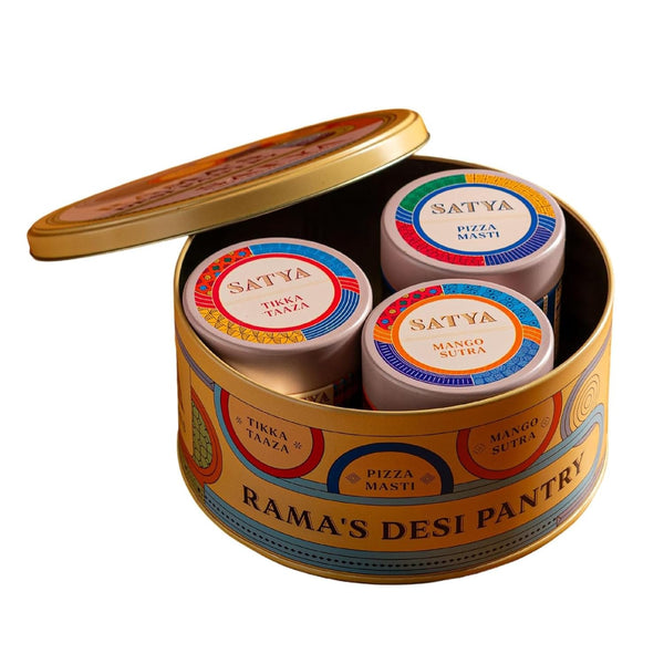 Satya Blends Indian Spice Set of 3, Tikka Taaza Pizza Masti Mango