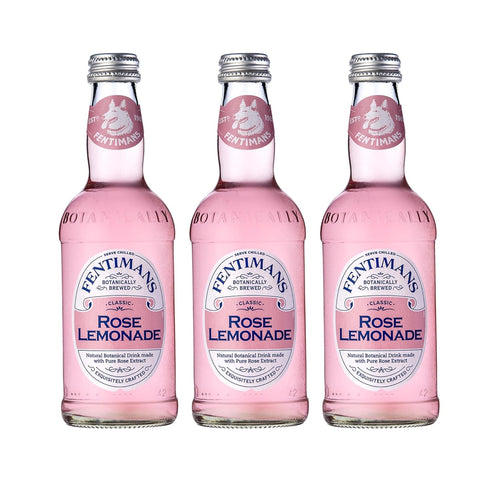 Fentimans Sparkling Rose Lemonade - Sparkling Pink Lemonade with Natural Ingredients &