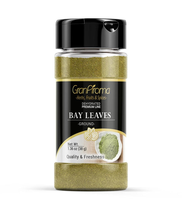 GranAroma Ground Bay Leaf, Savory Flavor for Soups & Stews, 1.36 Ounce