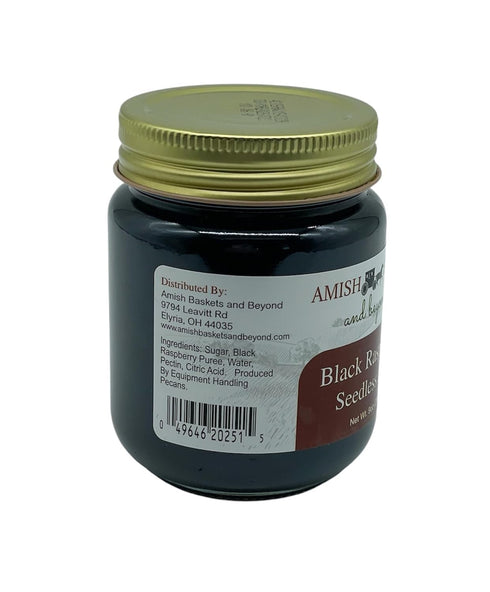 9 oz 2 Amish Black Raspberry Seedless Jam Non GMO Vegan All Natural - - Jars