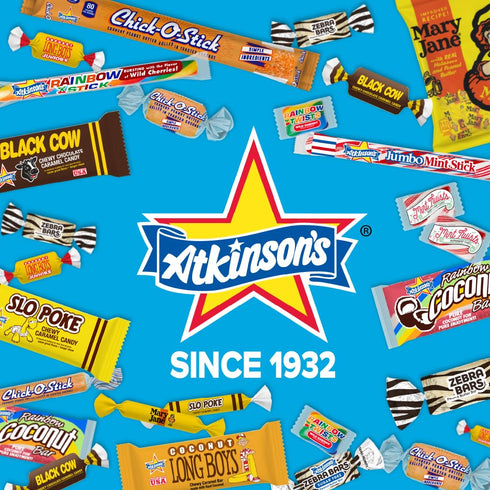10oz Atkinson's Chick-O-Stick Nuggets Peanut Butter Coconut Candy Laydown Bag