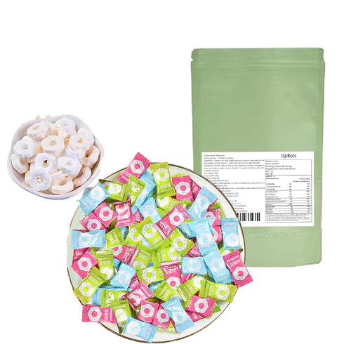 UpBots Mint Sugar 7oz. (About 120 pills) Packaging Mint Sugar Peach Flavor Lemon