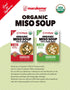 4 packets 1.07 oz Marukome Organic Miso Soup Tofu & Green Onion, Instant Miso Soup, Gluten Free, No Preservatives, USDA