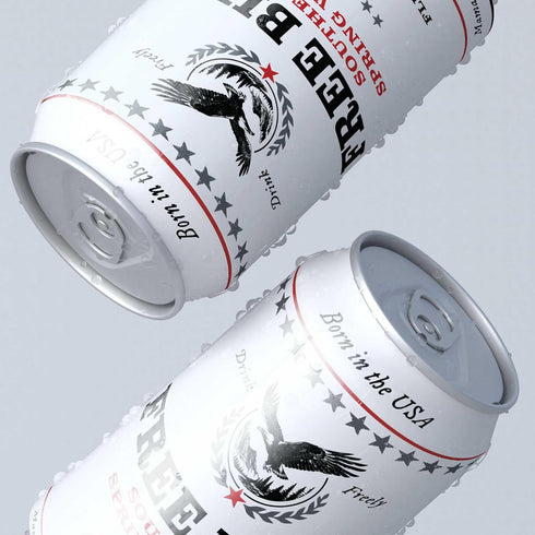 12-Pack (19.2oz Tallboy Free Bird, Southern Spring Water, Cans) Crisp & Clean Blue Ridge Mountain Water, Naturally