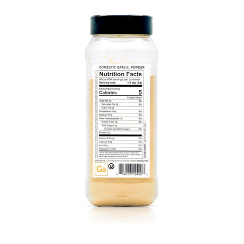 16 oz Spiceology Domestic Garlic Powder Fine Ground Garlic for Seasoning, Spice Blends & Everyday Cooking Bold, Savory