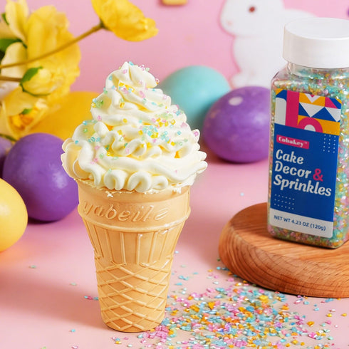 120g Pastel Sanding Sugar, - Blue Green Pink Yellow Edible Sparkling Sugar Crystals for Spring Baking Decorations
