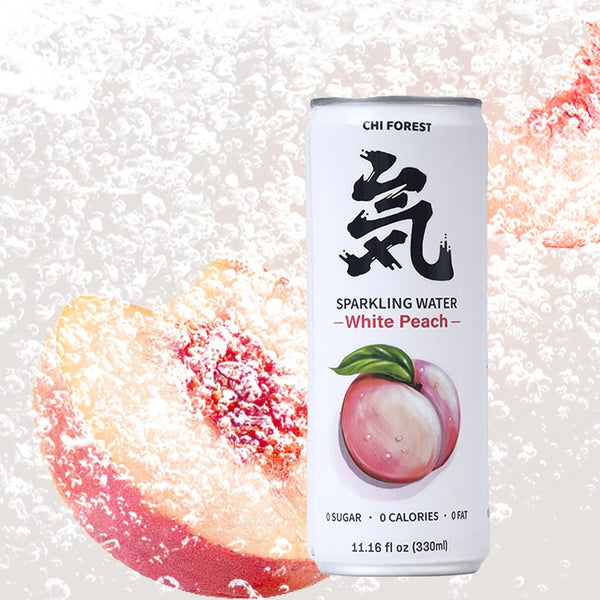 CHI FOREST White Peach Sparkling Water, 0 Calories and 0 Suger Flavored
