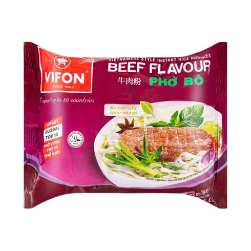 Vmart 60g (Pack 10) Vifon Vietnamese Style Instant Rice Noodles Beef Flavour Pho Bo