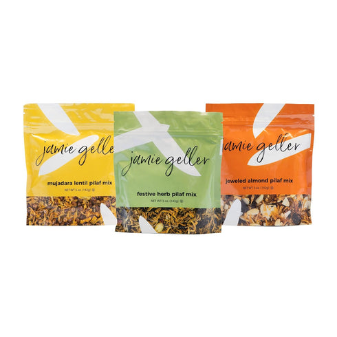 2 Pack, 5 oz (142g) Jamie Geller Mujadara Lentil Pilaf Mix | bag | OU KOSHER PAREVE | Seasonings for Rice and other