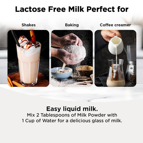 14 (21 oz) Healthier Comforts Lactose Free Skim Milk Powder | High Protein, Fat Free, Non-GMO, rBST Hormone Free