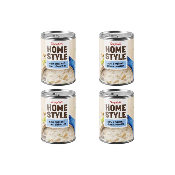 Campbell's Homestyle New England Clam Chowder Soup, 16.3 oz Can (Pack of 4)