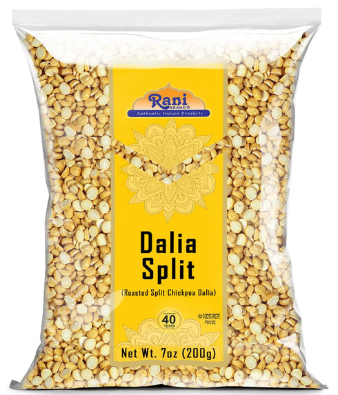 Rani Daliya Split (Roasted Split Chickpeas Dalia), 7oz (200g), All Natural, Vegan, Indian Origin