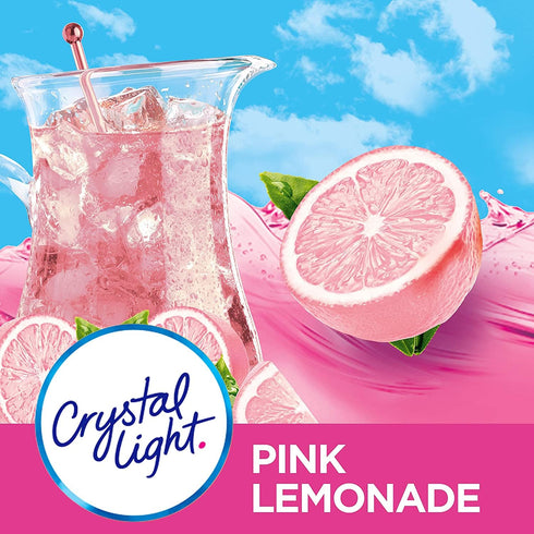 12-Quart 2.9-Ounce (Pack 3) Crystal Light Pink Lemonade Drink Mix, Canister