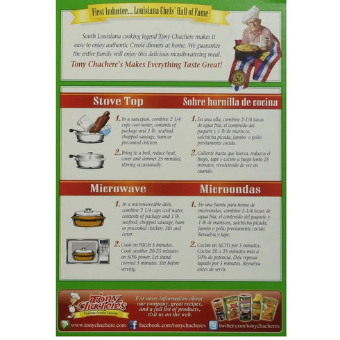 4 Count Tony Chachere Rice Dinner Mix, Jambalaya