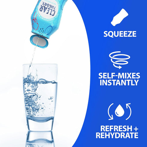 Clear Theory Water Flavoring Drops with Electrolytes, Water Enhancer Liquid Flavored Water Drink Mix, Hydration