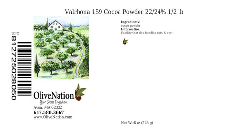 159 20/22% 1/2 lb Valrhona Cocoa Powder from OliveNation, Unsweetened Dutched Cocoa for Baking and Cooking