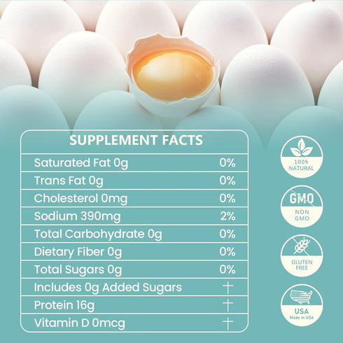 10 Oz inGreens Dried Egg White Protein Powder, Gluten-Free & Non-GMO & Soy-Free Egg Whites, Made in USA, Versatile
