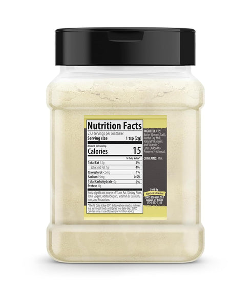 1.2 lbs, Birch & Meadow Butter Powder, Popcorn Topping, Rich & Creamy, Butter Substitute