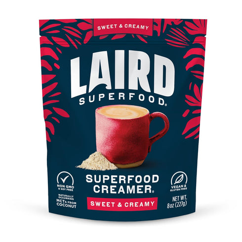 Laird Superfood Non-Dairy Superfood Creamer - Coconut Powder Coffee Creamer - Sweet