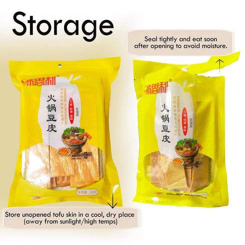 Generic 138g/About 12 Dried Tofu Skin Sheets Oil Bean Skin Soy Products Hot Pot Ingredients China Specialty Snacks