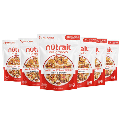 NuTrail Nut Granola Cereal, Vanilla Strawberry, No Sugar Added, Keto, Low Carb,