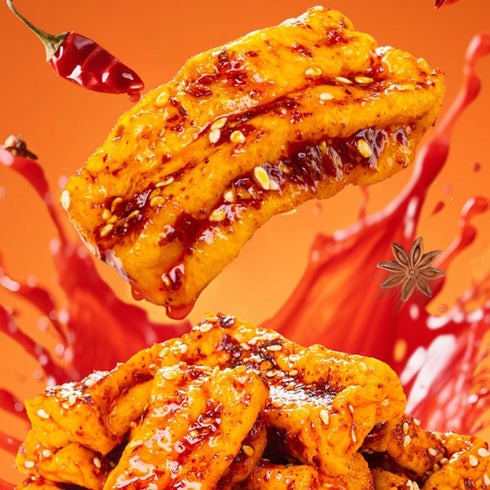 laweny tofu3.52oz/100g, Dried tofu ,Spicy dried ready to eat spicy tofu in open bags, snacks and office snacks