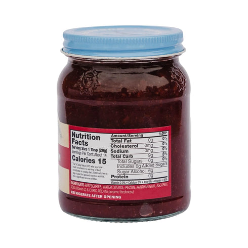 10oz Pack 6 Nature's Hollow Raspberry Jam: Sugar Free Jam and Preserves, Low Cal, Non GMO, Keto Jam, Vegan, Gluten