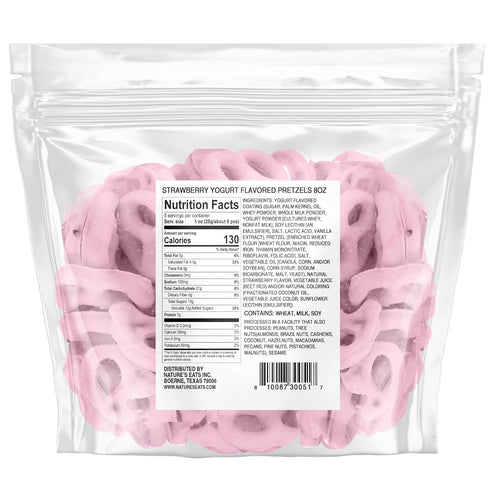 8oz Nature's Eats Strawberry Yogurt Flavored Pretzels