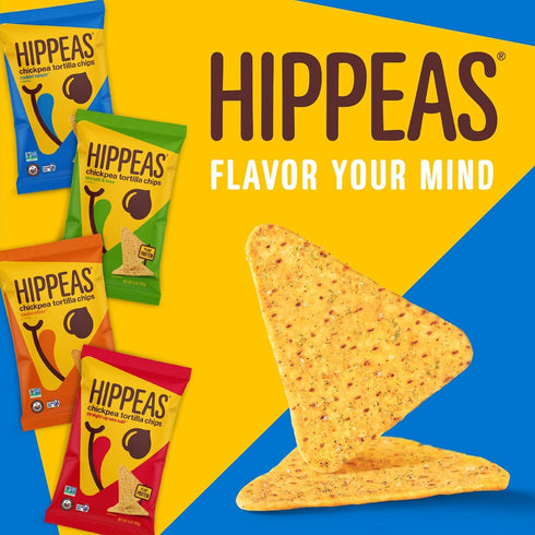7oz 3g 3g (Pack 2) HIPPEAS Chickpea Tortilla Chips, Rockin' Ranch Gluten Free Snacks, Dairy Free, Vegan, Bag, Protein