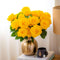 BloomsyBox - Yellow Roses - 24 Long Stems,Long Lasting, Hand-Tied in Eco-friendly,Vase