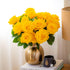 BloomsyBox - Yellow Roses - 24 Long Stems,Long Lasting, Hand-Tied in Eco-friendly,Vase