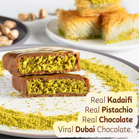 Saifsmart 6oz 170 100% Granada Dubai Chocolate Kunafa Pistachio (The Original), - grams - Imported from DUBAI UAE