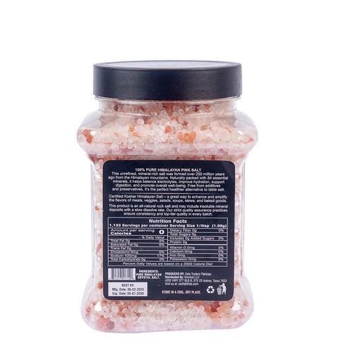 2.2 lb 84 Zestiq Foods Himalayan Pink Salt Natural, Kosher & Unprocessed Coarse Grain, Jar, Rich in Minerals