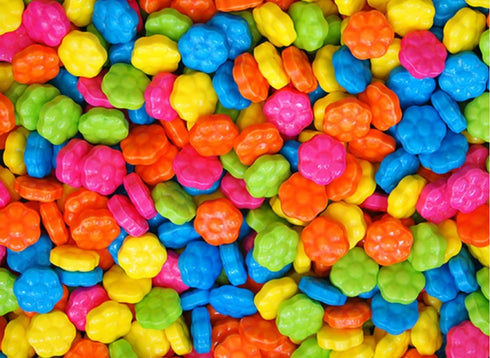 (5LB) Bayside Candy Flower Power Hard Candies Colorful FlowerShaped Fruit Flavored Pressed Candies