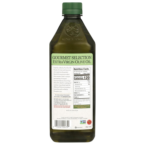 24 Oz Pompeian Gourmet Selection Extra Virgin Olive Oil, Contains Polyphenols, First Cold Pressed, Fl
