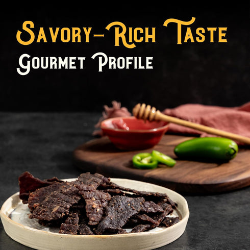 3oz (85g) Meat Artisan Beef Jerky - Australian Wagyu Honey Jalapeo - High Protein Snack - Gluten Free No MSG - Premium