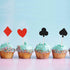 36 Pcs Glitter Casino Night Poker Theme Cupcake Toppers, Las Vegas Party Cake Picks Food Decoration