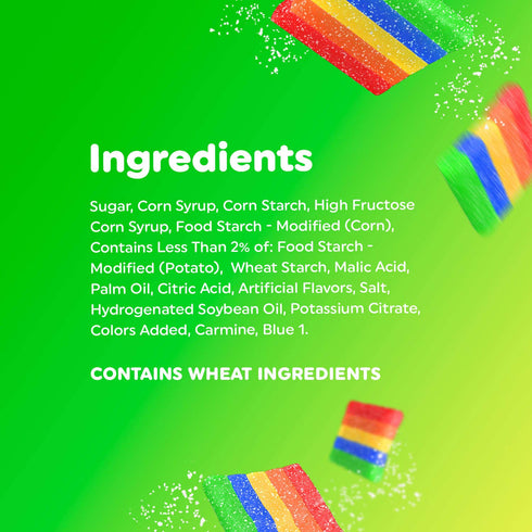 2 oz (Pack 18) Airheads Xtremes Bites Sweetly Sour Candy, Rainbow Berry, Non Melting, Bulk Party Bag