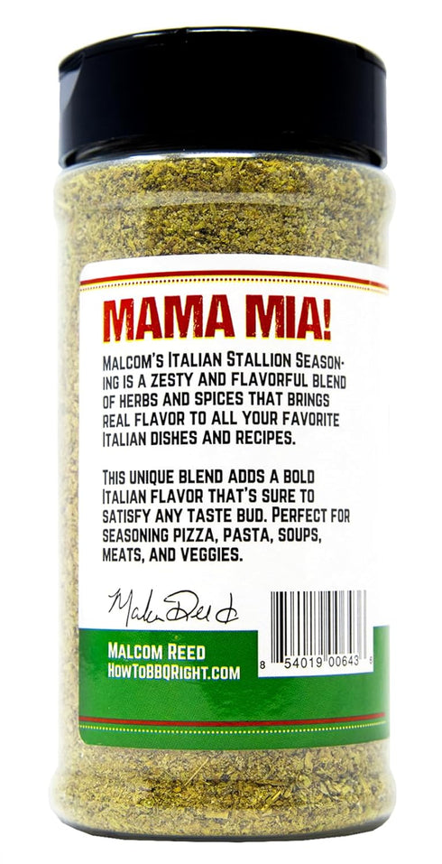 Malcom's Italian Stallion Seasoning | Italian Seasoning for pizza, pasta, soups, meats, and vegetables | 11 Ounces