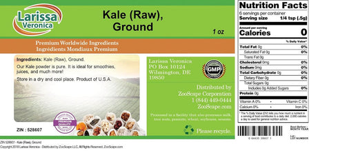 Larissa Veronica (1 oz, 528607) 3 Pack Kale (Raw), Ground ZIN: